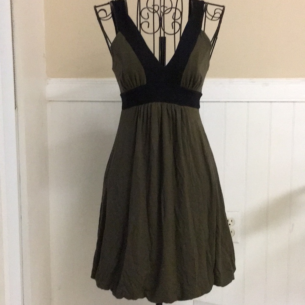 ella moss green dress | Dresses | Ella Moss Olive Navy Stripe Xs Euc tailored finish